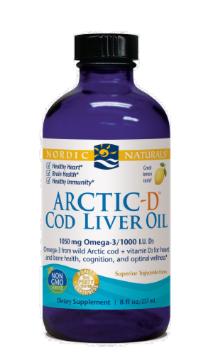 Nordic Naturals® Lemon Arctic-D Cod Liver Oil Perspective: front