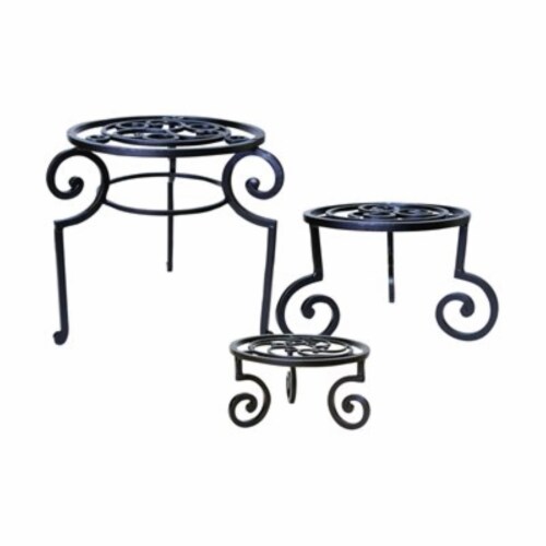 Pomeroy Venice Set of 3 Plant Stands/Garden Stools Perspective: front