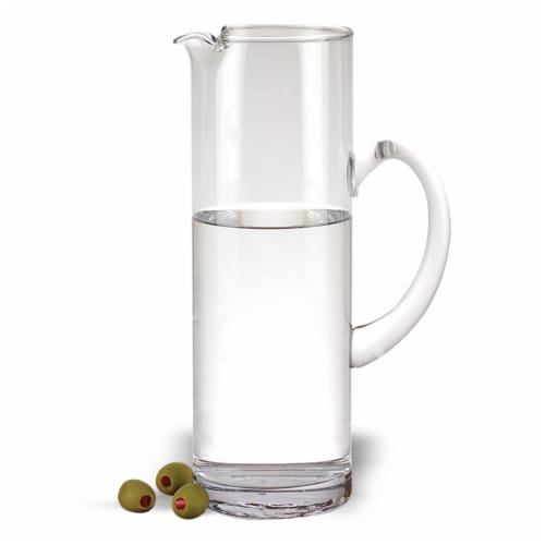 Celebrate Mouth Blown  Glass Ice Tea, M Artini Or Water Pitcher  H9.75  - 48 Oz. Perspective: front