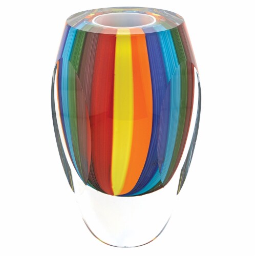 6 Multicolor Art Glass Vase 6 Multicolor Art Glass Vase