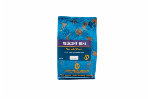 Copper Door Midnight Mama French Roast Whole Bean Coffee Perspective: front