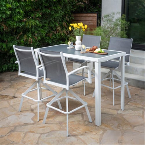 White outdoor swivel chairs discount