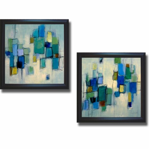 Bayside I & II by Lanie Loreth Premium Black Framed Canvas Wall Art Set - 2 Piece Perspective: front