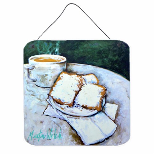Food Beignet Time Aluminium Metal Wall or Door Hanging Prints Perspective: front