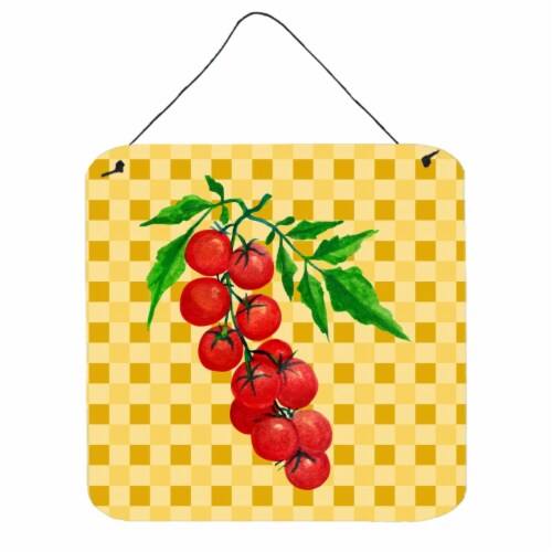 Cherry Tomato on Basketweave Wall or Door Hanging Prints Perspective: front