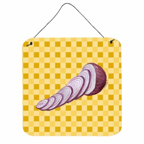 Red Onion on Basketweave Wall or Door Hanging Prints Perspective: front