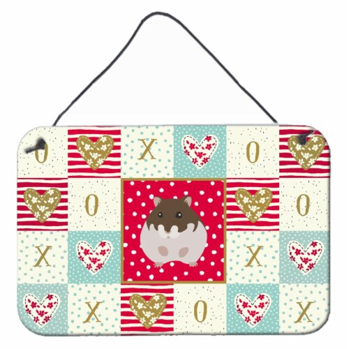 8 x 12 in. Dzungarian Hamster Love Wall or Door Hanging Prints Perspective: front