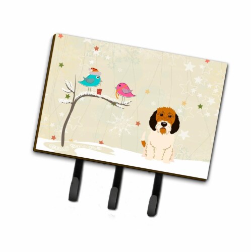 Christmas Presents Between Friends Petit Basset Griffon Veenden Leash or Key Holder Perspective: front