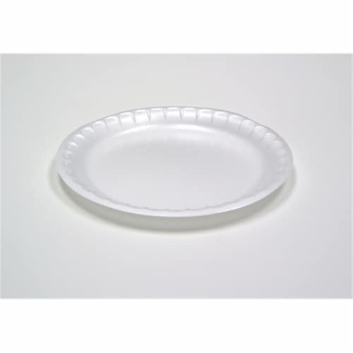 Pactiv Corporation  Foam White Plate, Case Of 1000 - 6 in. Perspective: front