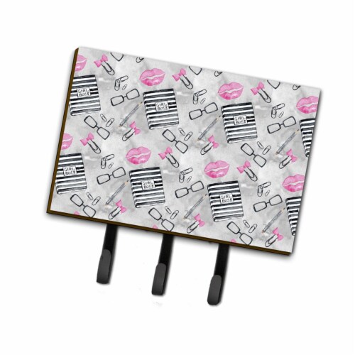 Watercolor Girl Boss Journaling Leash or Key Holder, 6 x 2 x 9 in. Perspective: front