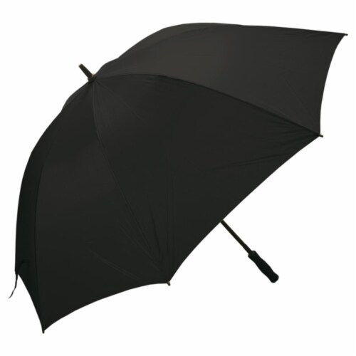 64 in. Huge Golf Umbrella Black Perspective: front