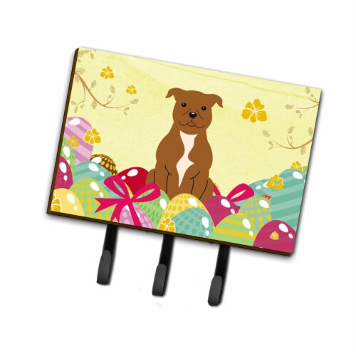 Wall hanger  Staffordshire Bull Terrier CAN BE CUSTOMIZED _ YOUR DOG Leash Keys 
