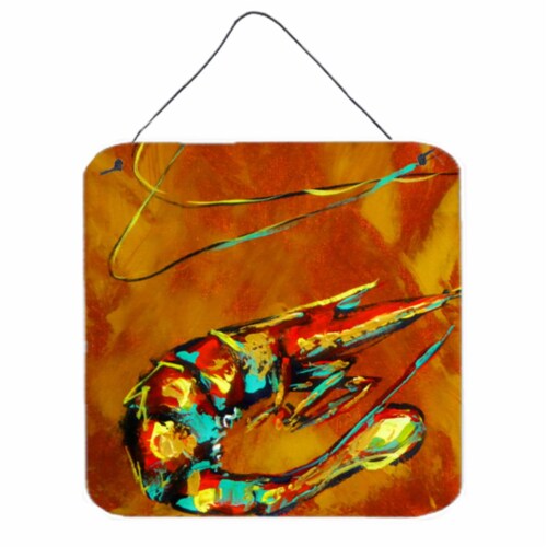 Shrimp Carmel Corn Aluminium Metal Wall or Door Hanging Prints Perspective: front