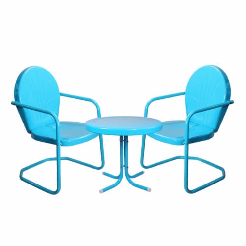 Turquoise metal chairs discount
