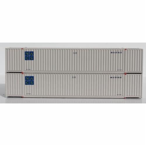 53 ft. N Scale High Cube Container UMAX Patch NACS - Pack of 2 Perspective: front