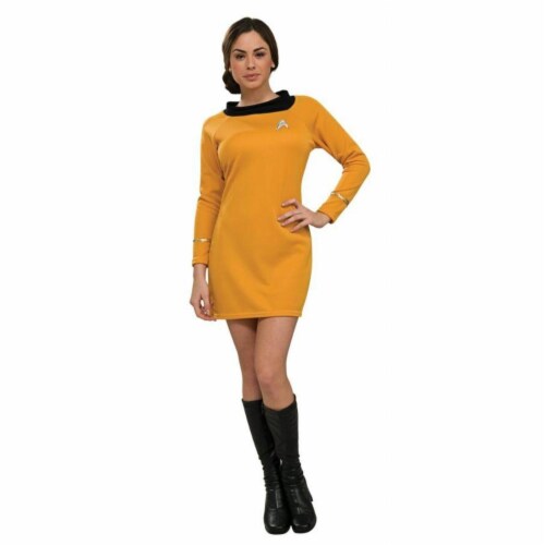 Star Trek Classic Gld Dress Sm Perspective: front