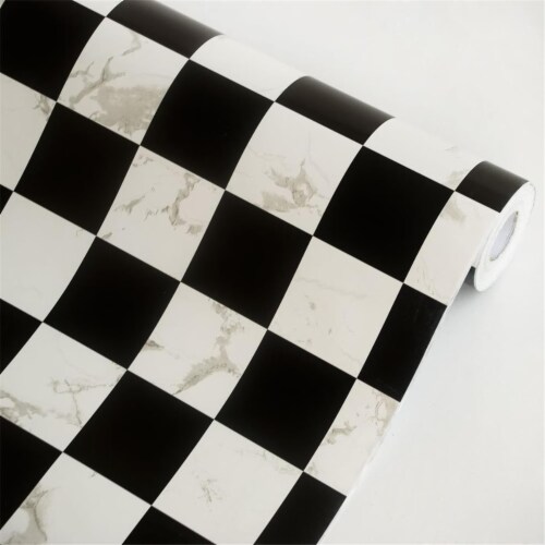 Black & White - Self-Adhesive Wallpaper Home Decor Roll  Multicolor Perspective: front