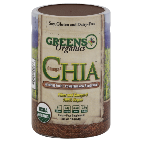 Greens Plus Organics Chia Supplement Perspective: front