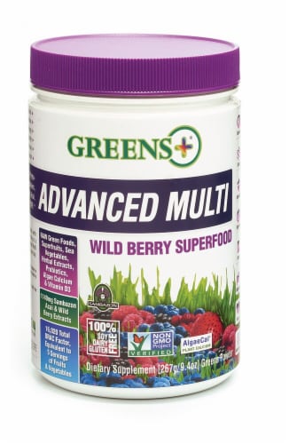 Greens Plus  Advanced Multi Superfood   Wild Berry Perspective: front