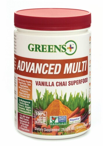 Greens Plus  Advanced Multi Superfood™   Vanilla Chai Perspective: front