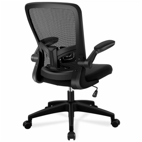 Costway Office Chair Adjustable Mesh Computer Chair with Sliding Seat & Lumbar Support, Black