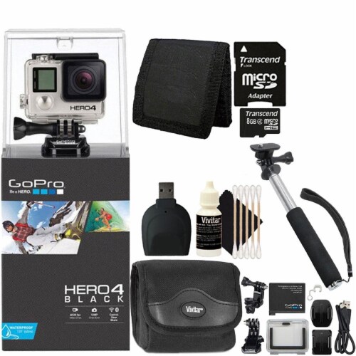 Gopro Hero 4 Black Edition 4k Action Camera Camcorder With Accessory Bundle 1 Food 4 Less