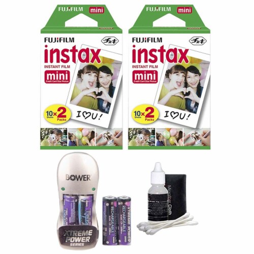 40 Shots Fujifilm Instax Mini Instant Film For Sp-1 Mini 90 8 Camera+accessories Perspective: front