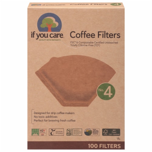 If You Care No. 4 Size Coffee Filters Perspective: front