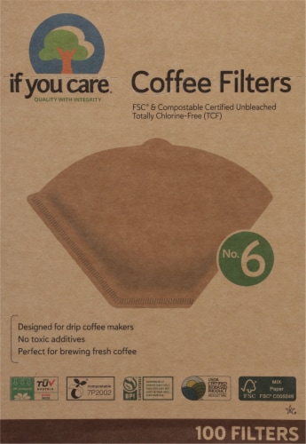 Natural Unbleached Brown Biodegradable Extra Large Coffee Filters