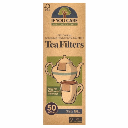 If You Care - Tea Filters Chlorine Free - Case of 20 - 50 CT Perspective: front