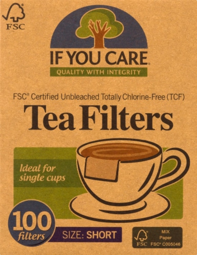 If You Care® Unbleached Short Tea Filters Perspective: front