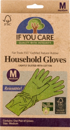 If You Care Medium Latex Household Gloves Perspective: front