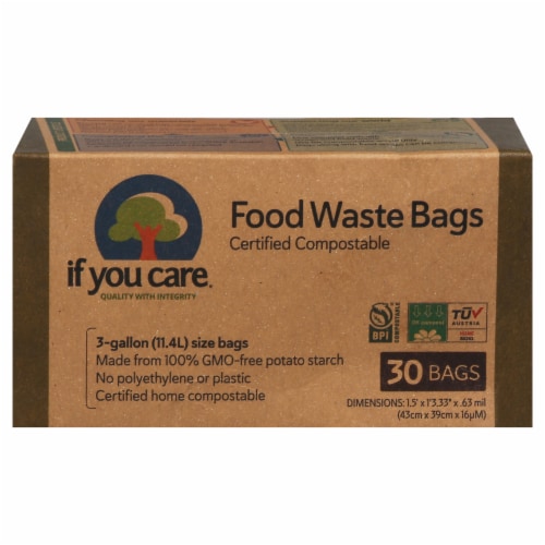 If You Care 3 Gallon Certified Compostable Food Waste Bags Perspective: front