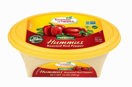 Fountain of Health Roasted Red Pepper Hummus Perspective: front