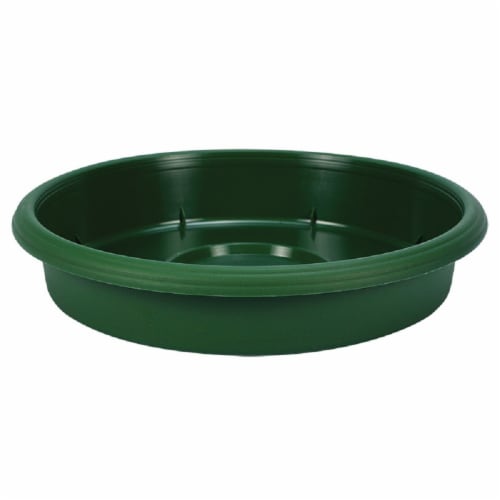 The HC Companies Grower Saucer - Green Perspective: front