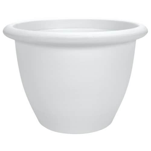 The HC Companies Sevilla Planter with Internal Disk - White Perspective: front