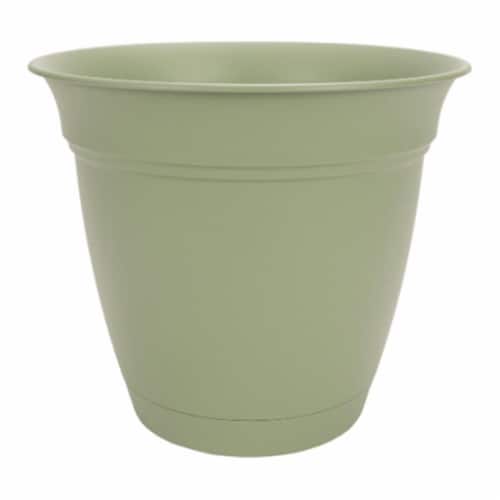 The HC Companies Eclipse Pot with Saucer - Seafoam Perspective: front