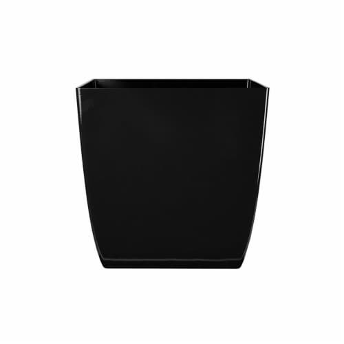 The HC Companies Aria Black Onyx Square Planter Perspective: front