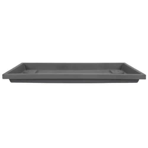 The HC Companies Venetian Box Planter Tray - Gray Perspective: front