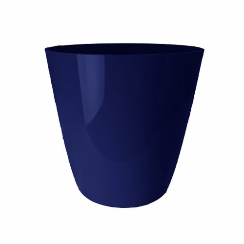The HC Companies Aria Round Planter - Sapphire Blue Perspective: front