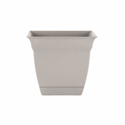 The HC Companies Square Eclipse Cottage Stone Planter Perspective: front