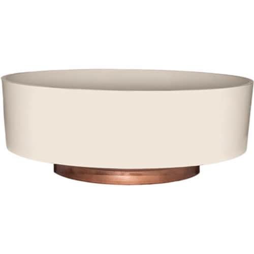 The HC Companies Vanilla Bisque Capri Bowl Planter Perspective: front