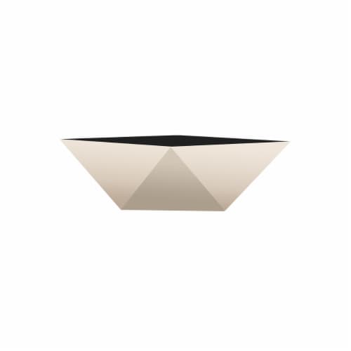 The HC Companies Deco Faceted Bowl Planter - Vanilla Bisque Perspective: front