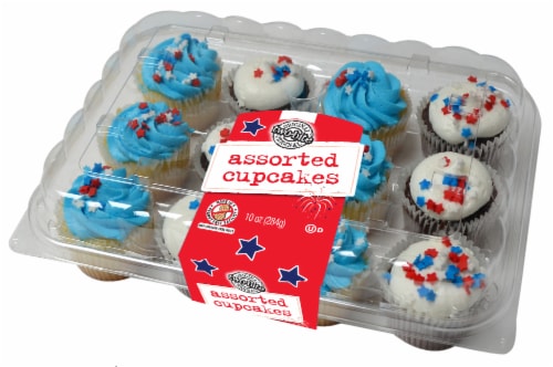 Two-Bite Patriotic Assorted Cupcakes Perspective: front