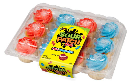 Sour Patch Two-Bite Kids MIni Cupcakes Perspective: front