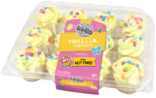 Two-Bite Vanilla Spring Cupcakes Perspective: front
