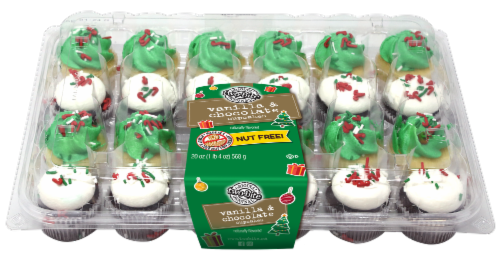 Two-Bite® Christmas Holiday Cupcakes - Assorted Perspective: front