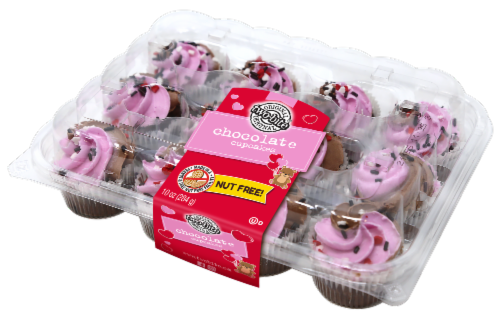Two-Bite® Valentine’s Day Assorted Chocolate Cupcakes Perspective: front