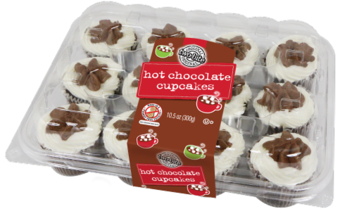 Two-Bite Hot Chocolate Cupcakes 12 Count Perspective: front