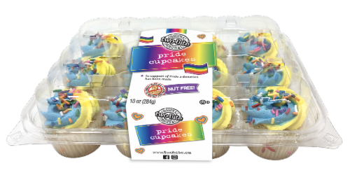 Two-Bite® Nut Free Pride Cupcakes Perspective: front